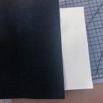 Step 8: Preparing the black mohair book cloth